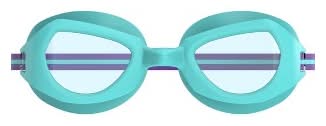 Speedo Junior Sprinter Swim Goggles, 6-14 Years, Teal Blue