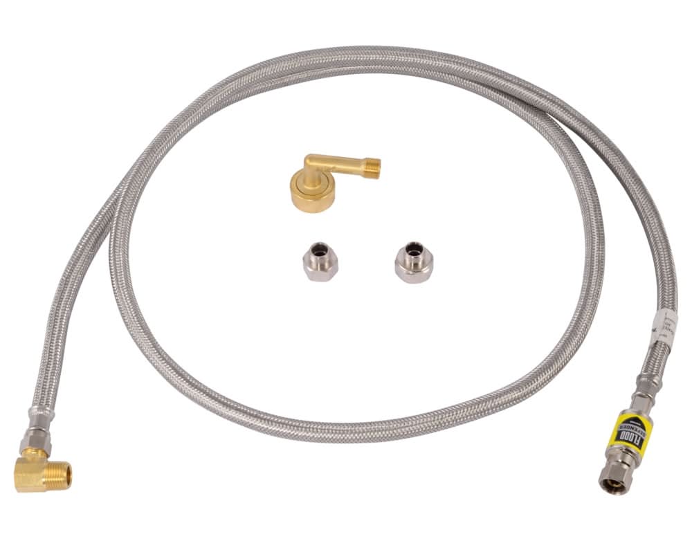 EASTMAN 6-ft 3/8 -in Compression Inlet x 3/8 -in Compression Outlet Braided stainless steel Dishwasher connector