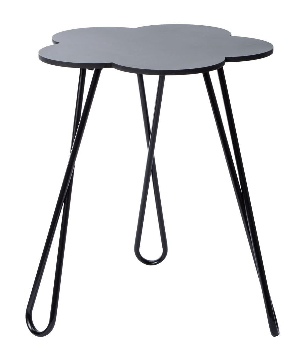 Five Below Room 2 Room Flower Table, 13.3x12x15.94 in, Black