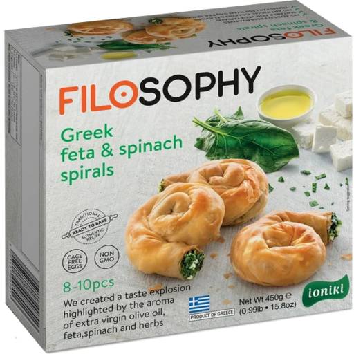 Filosophy Mini Spirals Spinach & Feta (450g)