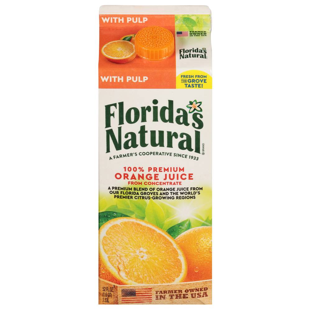 Florida's Natural 100% Premium Juice, Orange (52 fl oz)