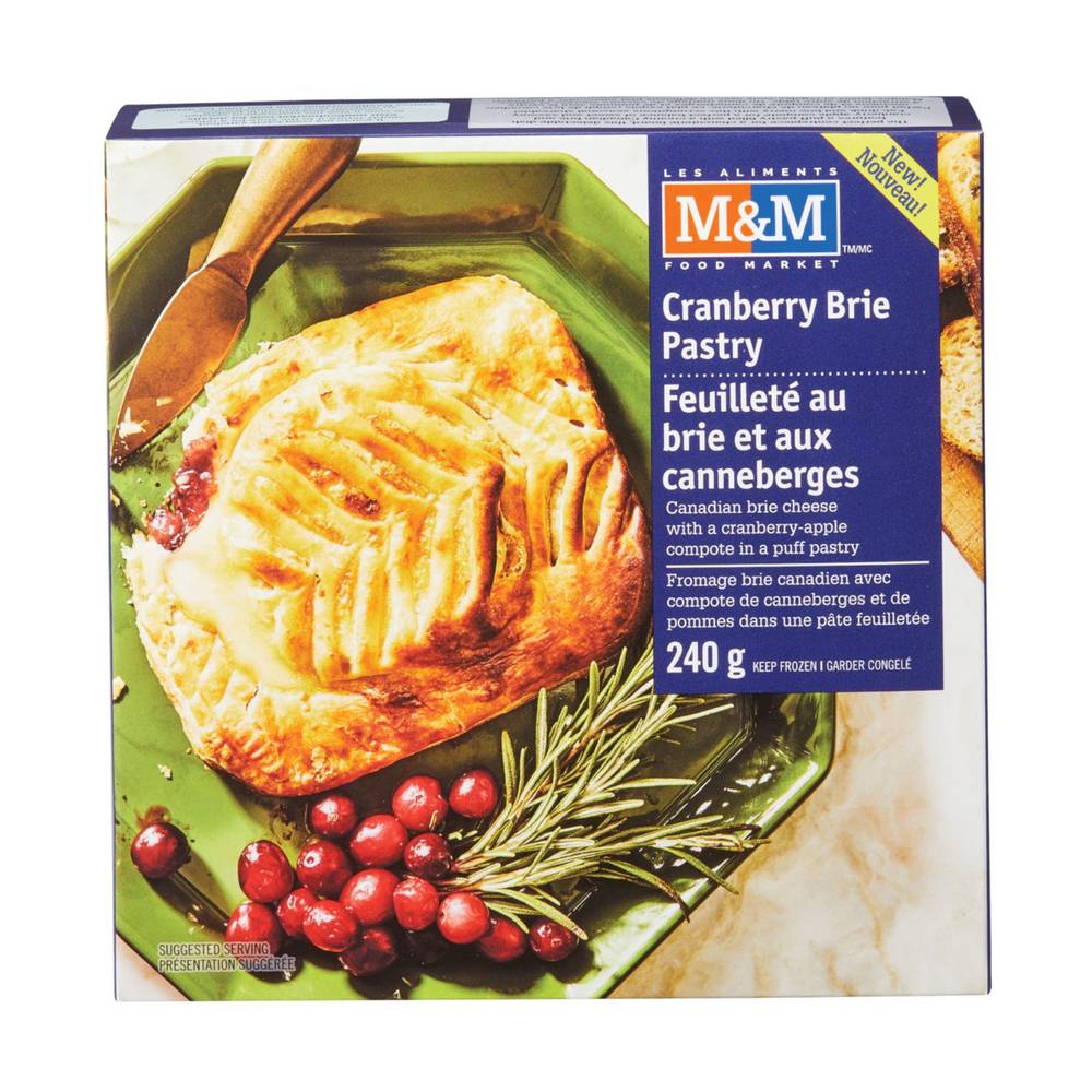 M&M Food Market · Feuilleté au brie et aux canneberges - Cranberry Brie Pastry (240g)