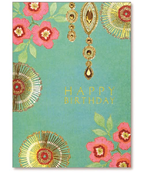 Viabella Birthday Greeting Card With Envelope, Flowers, 5" x 7"