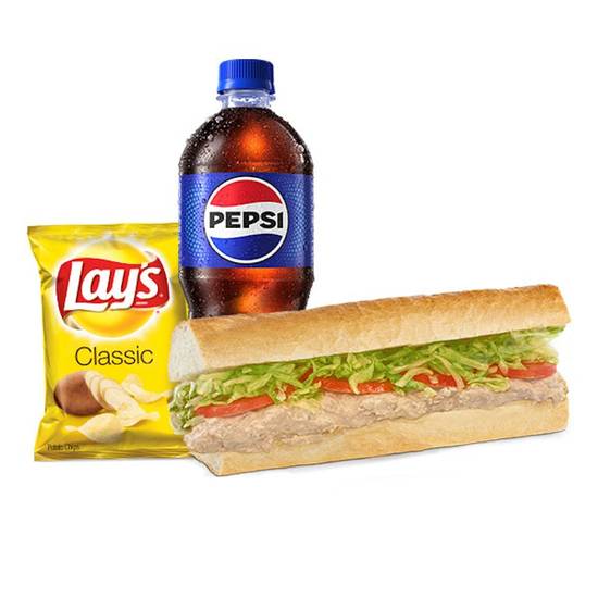 Tuna Sub w/ Bottled Soda & Chips