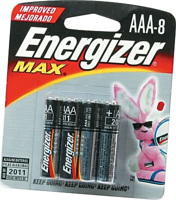 Energizer Max AAA Alkaline Batteries, 8/Pack (E92BP8)