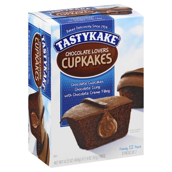 Tastykake Family Back Chocolate Lovers Cupcakes (6 x 2.4 oz)