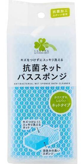 くらしリズム抗菌ネットバススポンジ１個:4582451692684