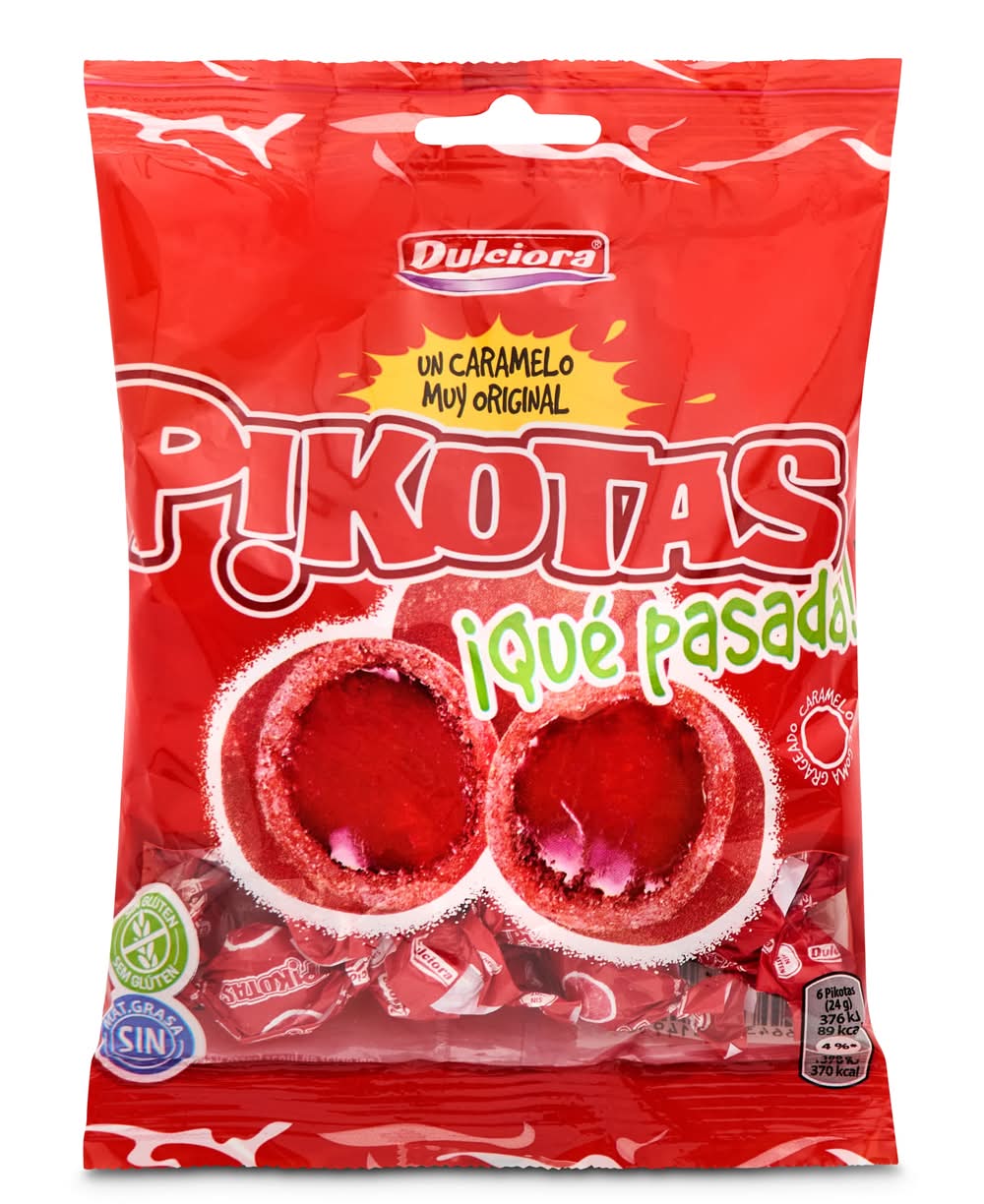 Caramelo De Goma Relleno Sabor Cereza Dulciora Pikotas Bolsa 100 G