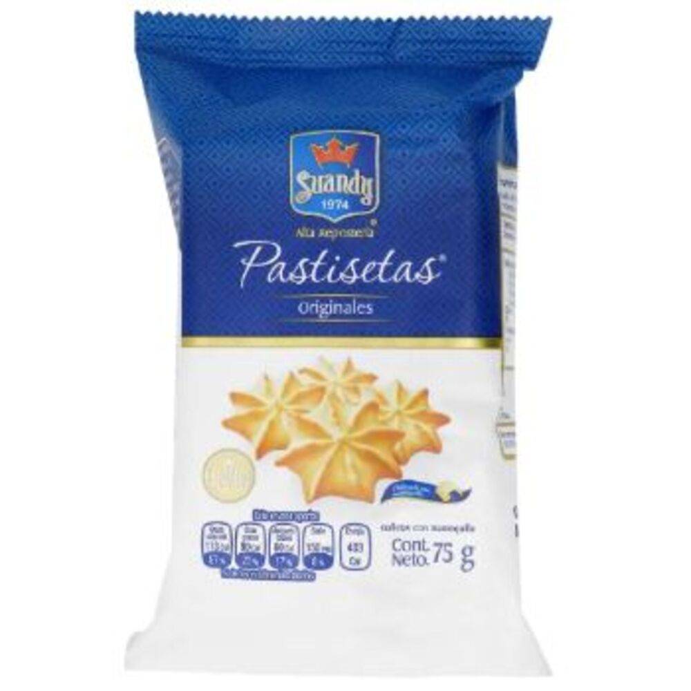 Suandy pastisetas galletas originales sabor mantequilla (paquete 75 g)