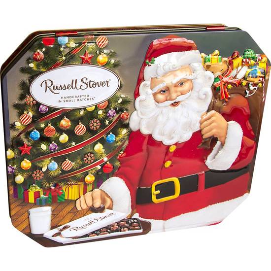 Order Russell Stover Santa Tin, Assorted Chocolates - 10 oz food online from Rite Aid store, Costa Mesa on bringmethat.com