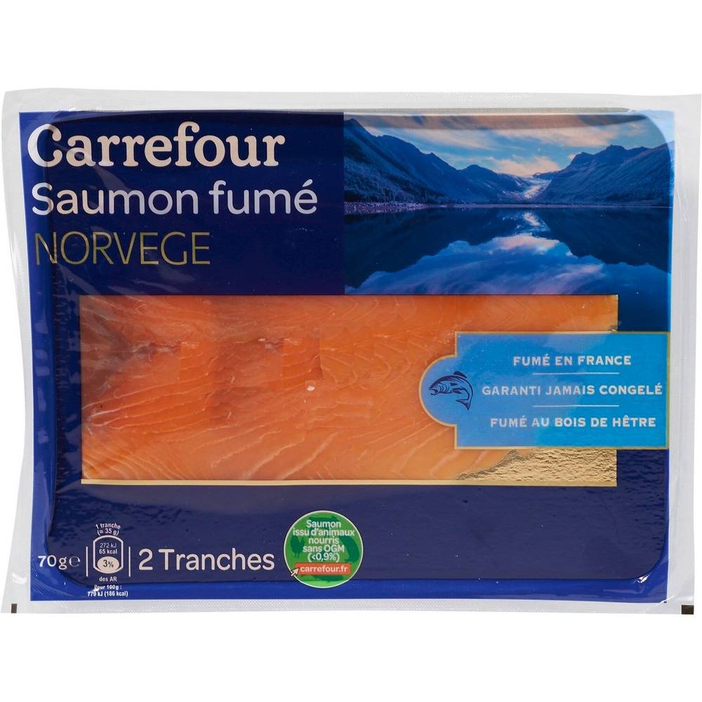 Carrefour - Saumon fumé de Norvège (2 pièces)