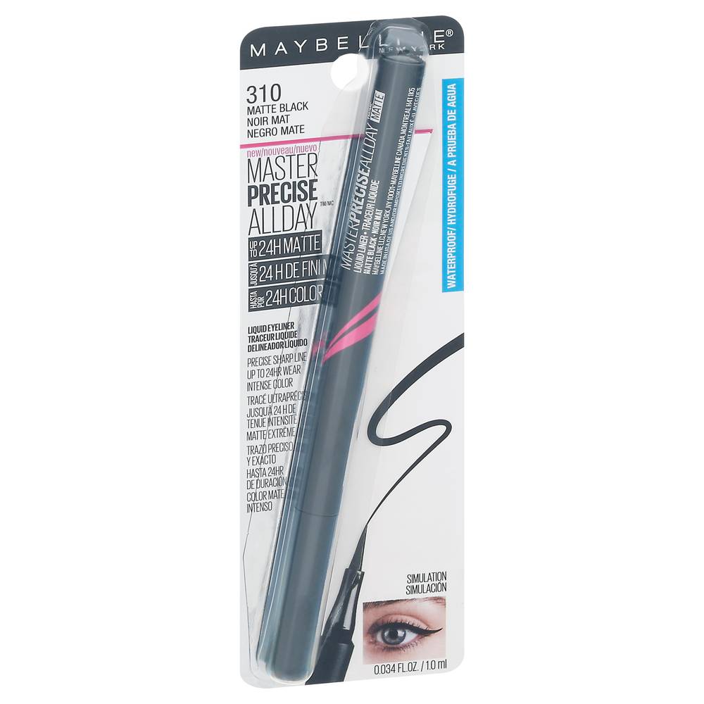 Maybelline 310 Matte Black Master Precise All Day Liquid Eyeliner (0.03 fl oz)