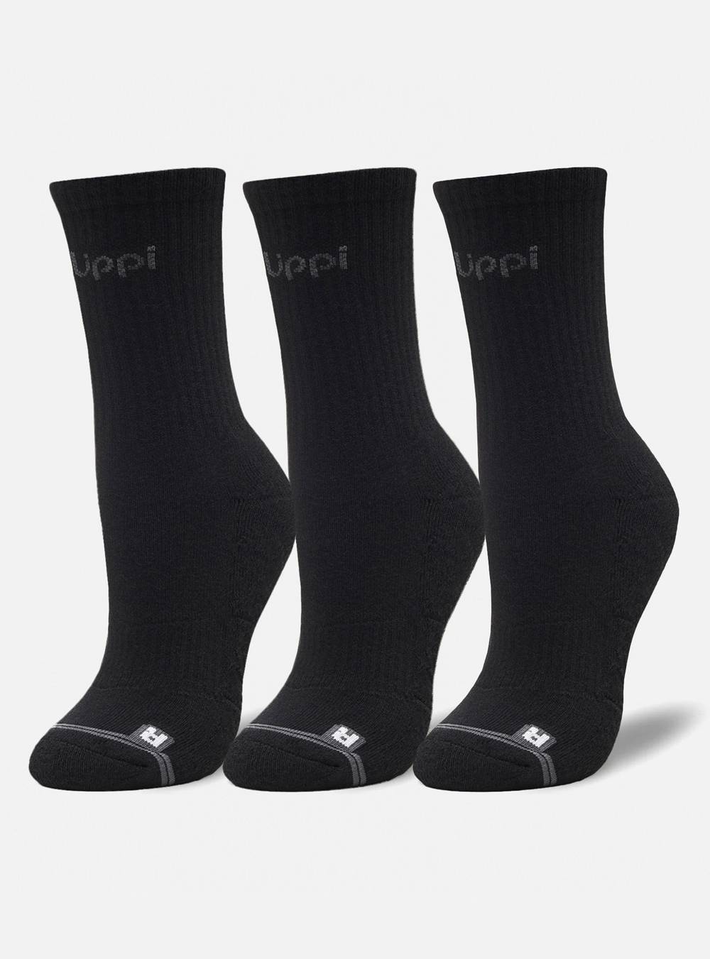 Lippi pack calcetín logo mid unisex (3 un) ('s/negro)