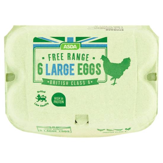 ASDA 6 Large Free Range Eggs 6pk