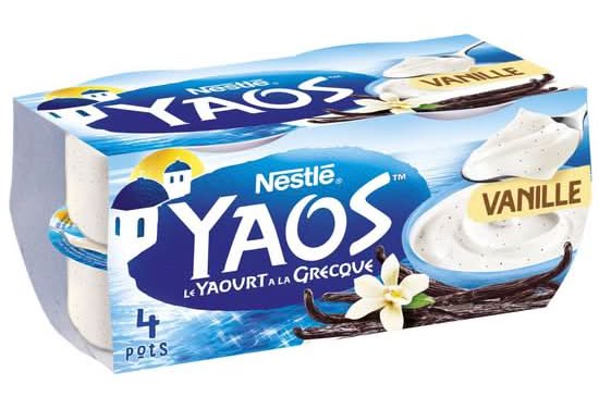 YAOS - Yaourt à la grecque, vanille (4 x 125g)