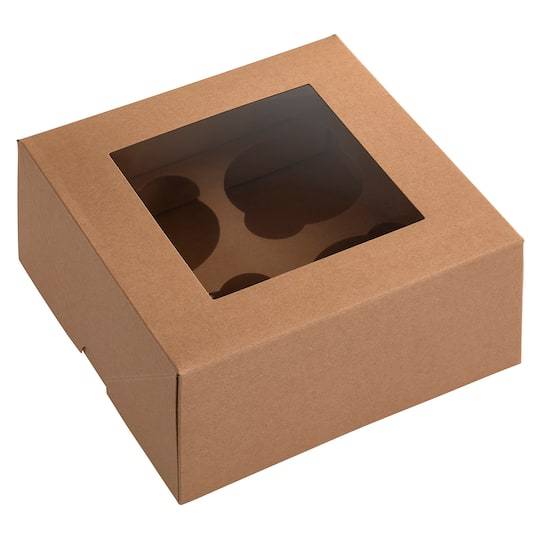 Celebrate It Kraft Cupcake Boxes, Brown (3 ct)