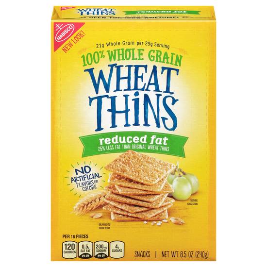 Wheat Thins Reduced Fat Whole Grain Wheat Crackers