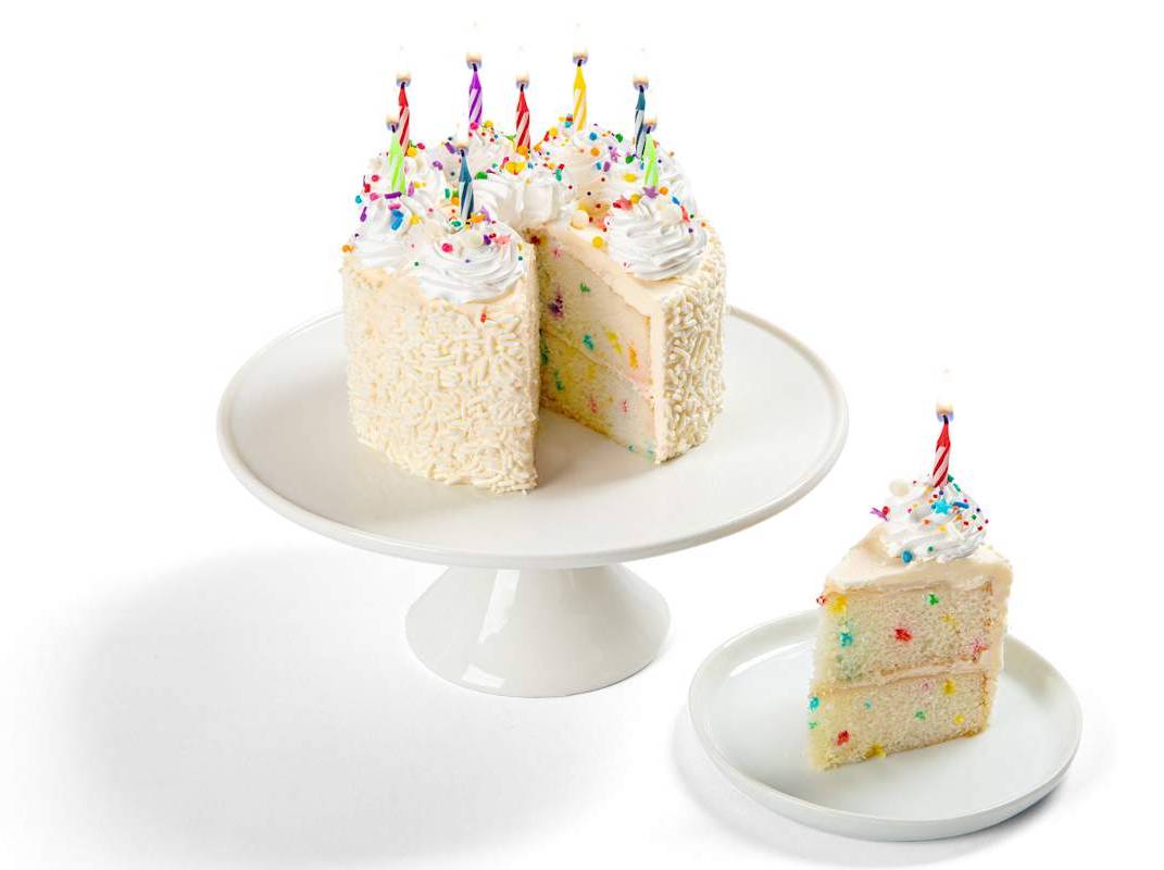 Vanilla Confetti Candle Cake