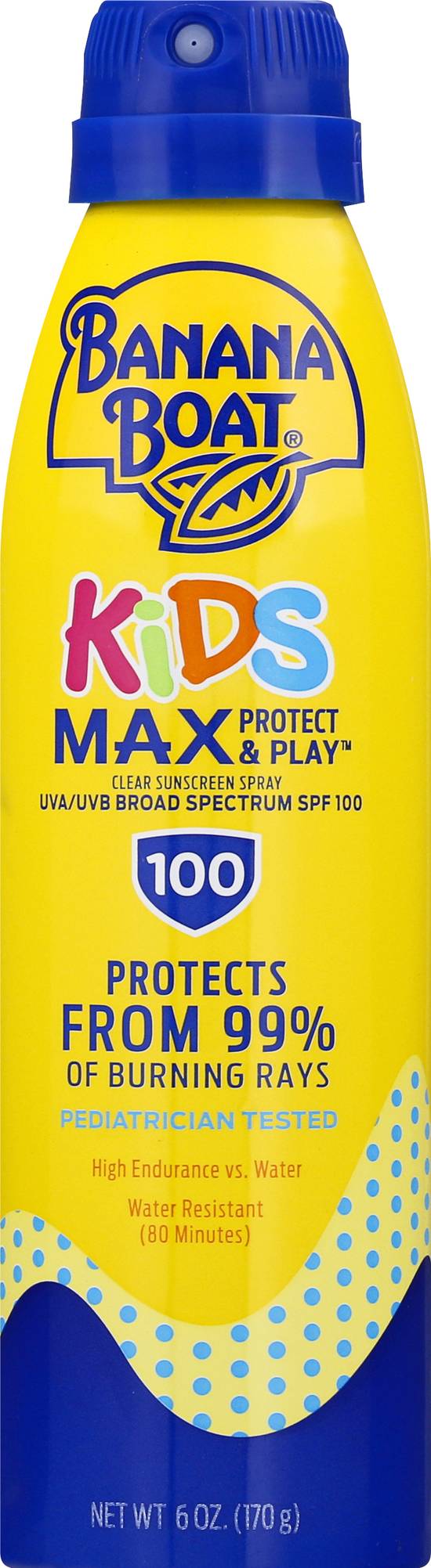 Banana Boat Max Protect & Play Broad Spectrum Spf 100 Kids Sunscreen Spray