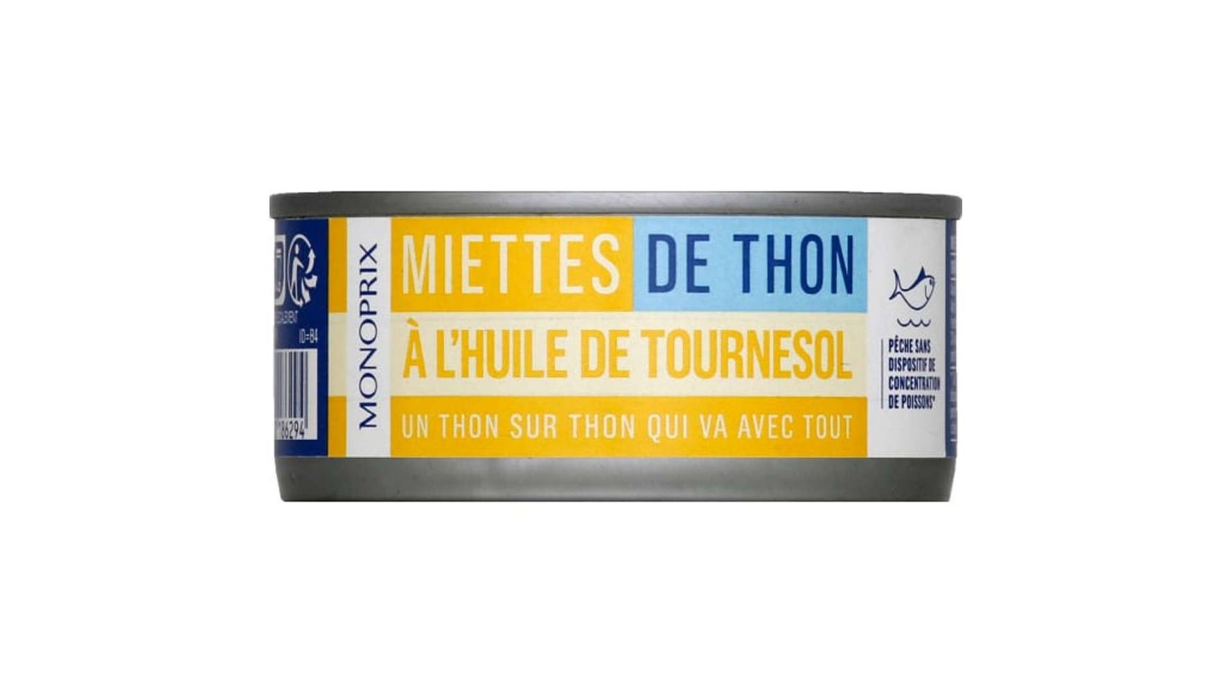 Monoprix - Miettes de thon à l'huile de tournesol (104g)