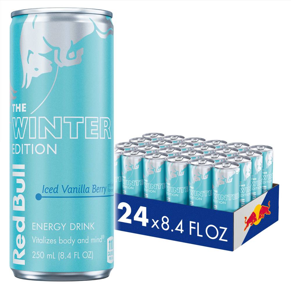 Red Bull The Winter Edition Energy Drink, Iced Vanilla Berry (24 x 8.4 fl oz)