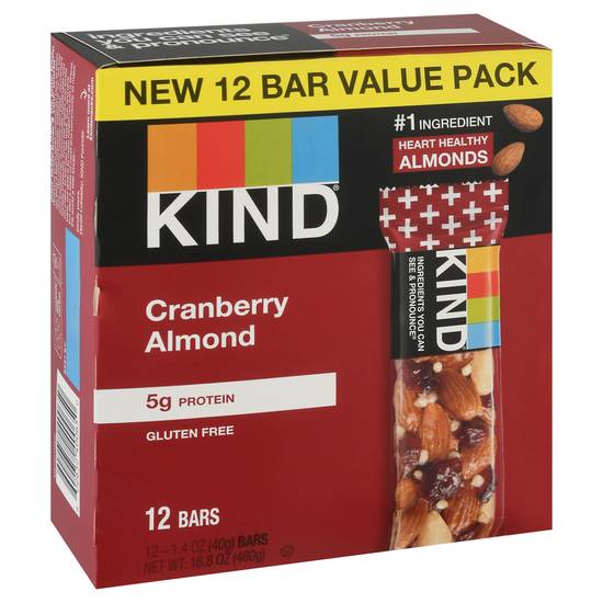 Kind Cranberry Almond Bars (12 ct, 1.4 oz)