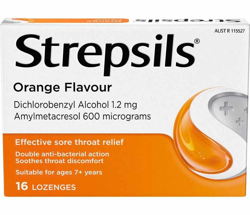 Strepsils Lozenge Orange 16pk