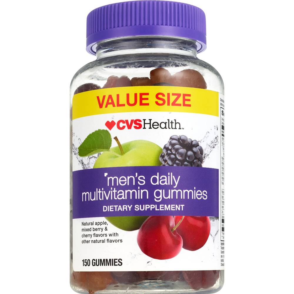 Cvs Health Men's Daily Complete Multivitamin Gummies (natural apple-mixed berry-cherry)
