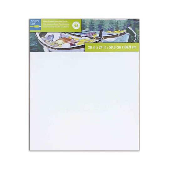 Artist's Loft Level 3 Gallery Wrapped Heavy Duty Canvas, White