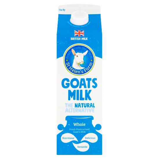 St Helen's Farm Whole Fresh Pasteurised Goat's Milk (1L)