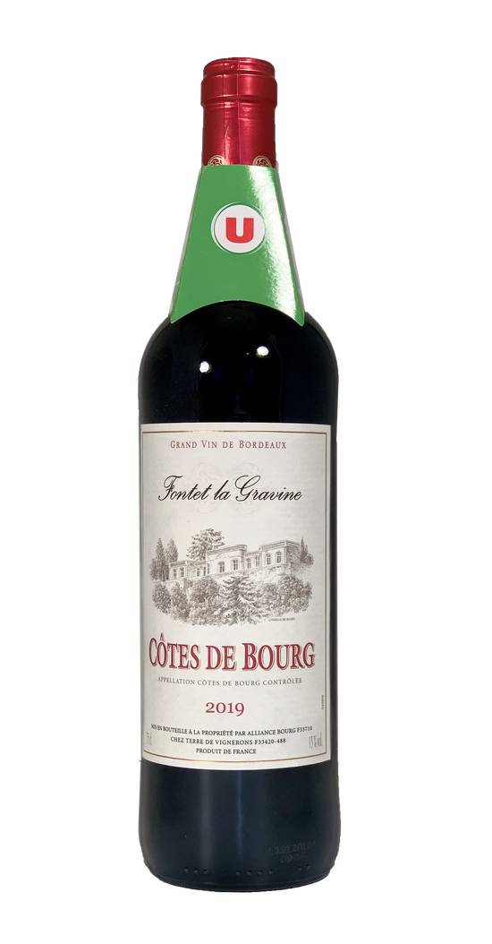 Fontet La Gravine - Vin rouge AOC côtes de bourg (750 ml)