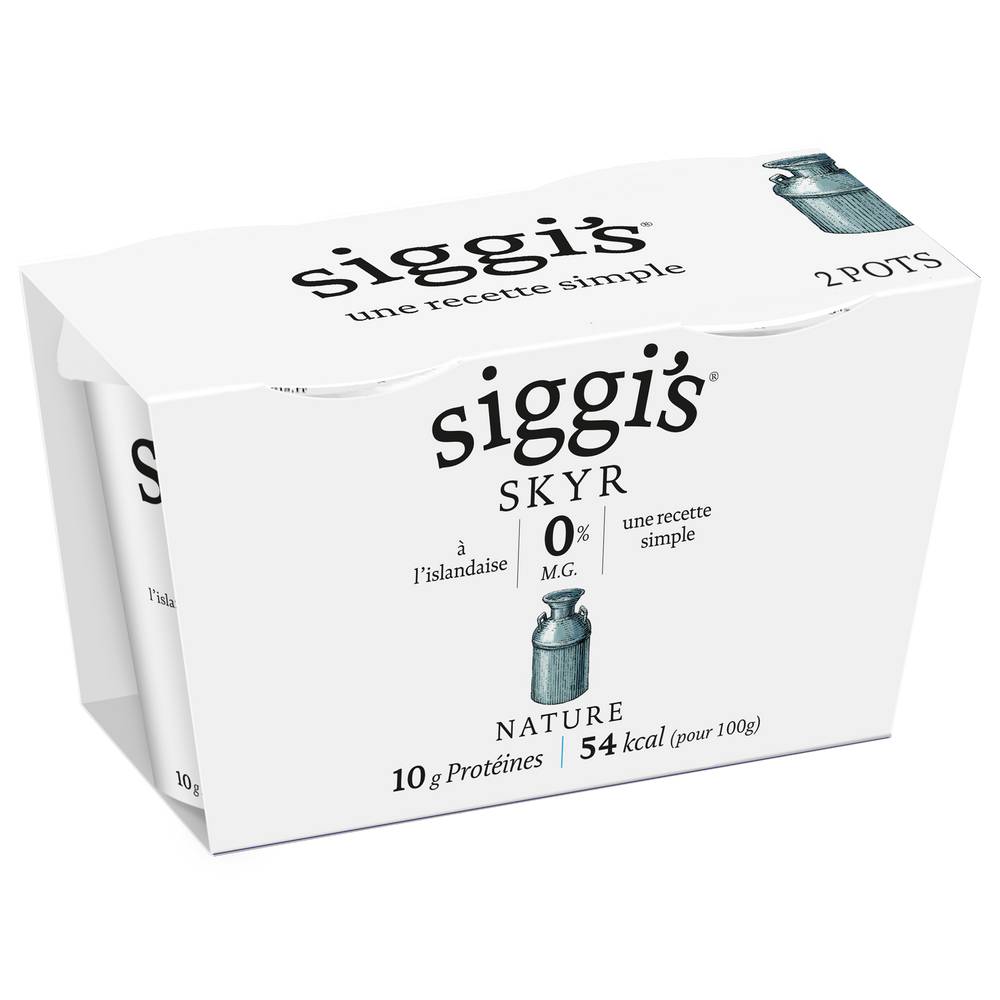 siggi's - Yaourt skyr 0% nature (2 x 140g)