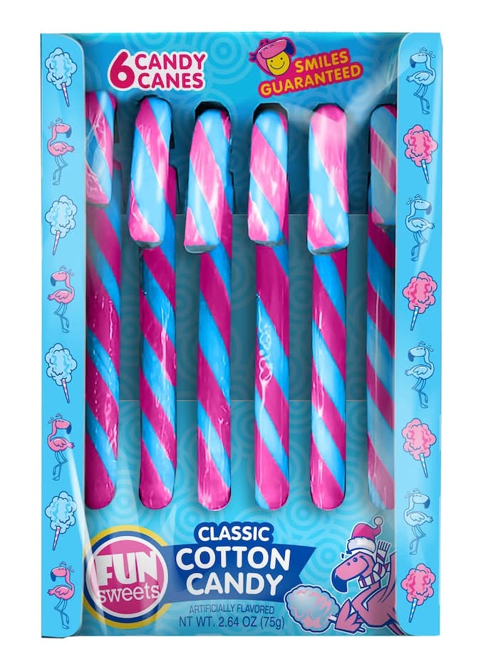 Fun Sweets Classic Cotton Candy Canes (2.64 oz, 6 ct)