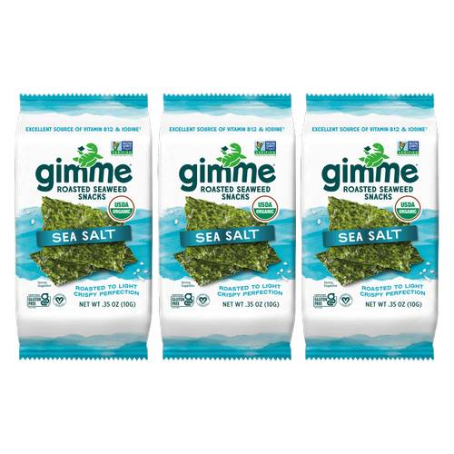 3ct Gimme Organic Sea Salt Seaweed .35oz