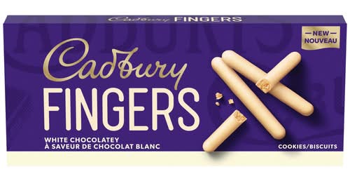 Cadbury Fingers Cookie Biscuits, White Chocolate (114 g)