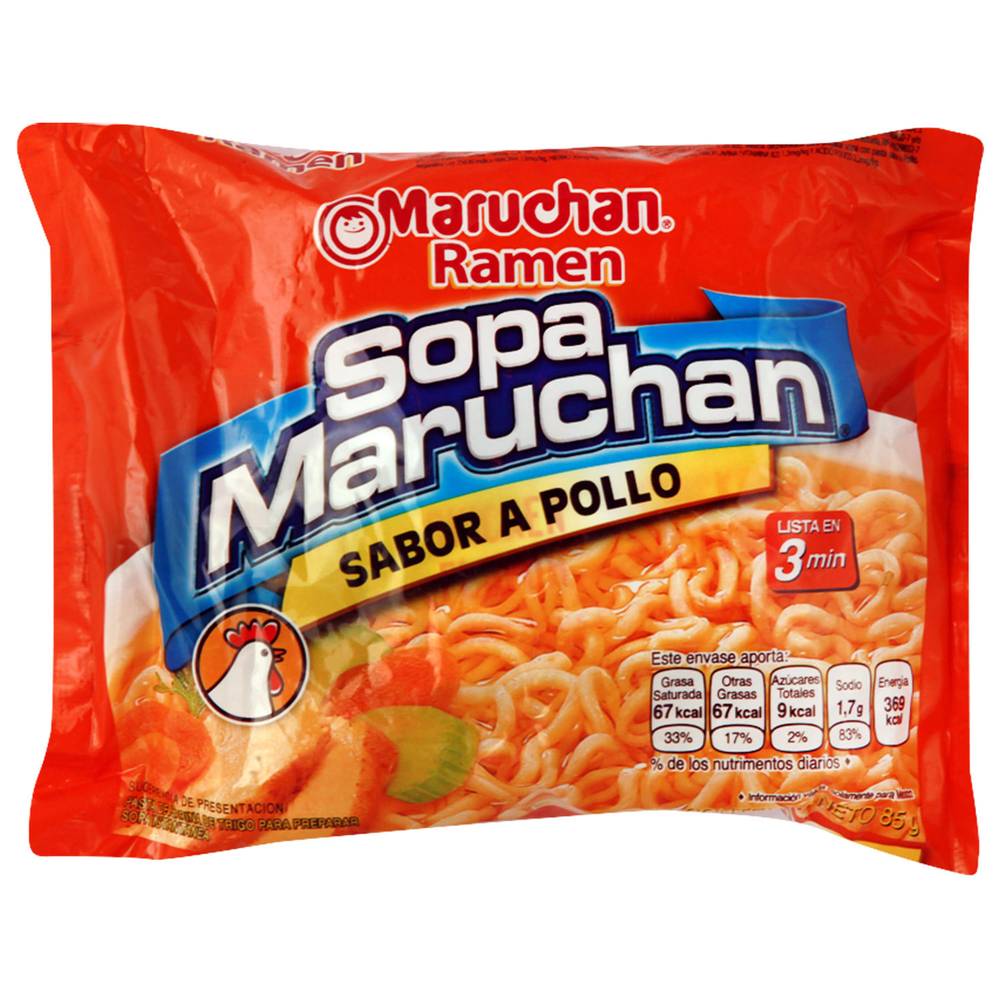 Maruchan comida instantánea sabor pollo (sobre 85 g)