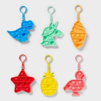 Spritz Bubble Pop Keychain Favors, Multi (6 ct)