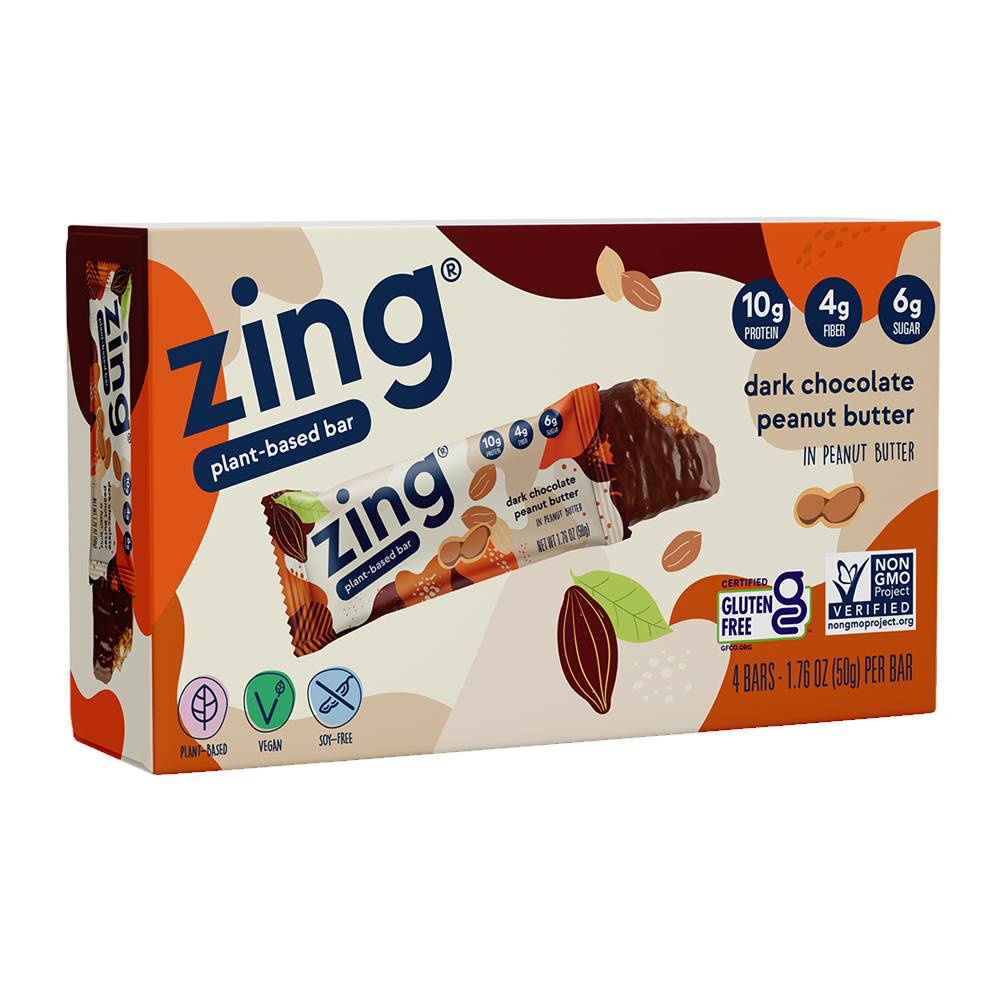 Zing Dark Chocolate Peanut Butter - 4ct