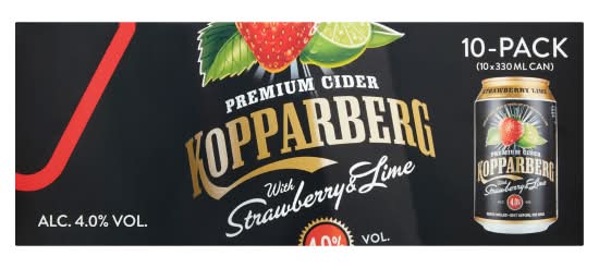 Kopparberg Strawberry Lime, Premium Cider (10 x 330ml)