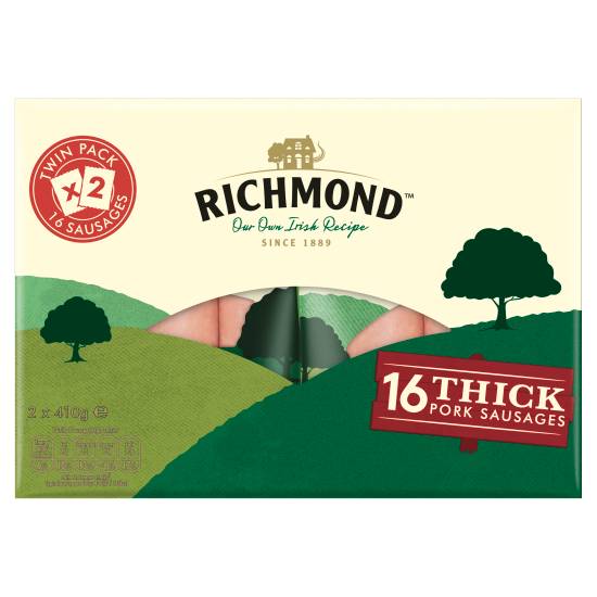 Richmond Thick Pork Sausages Twin pack (16 ct)