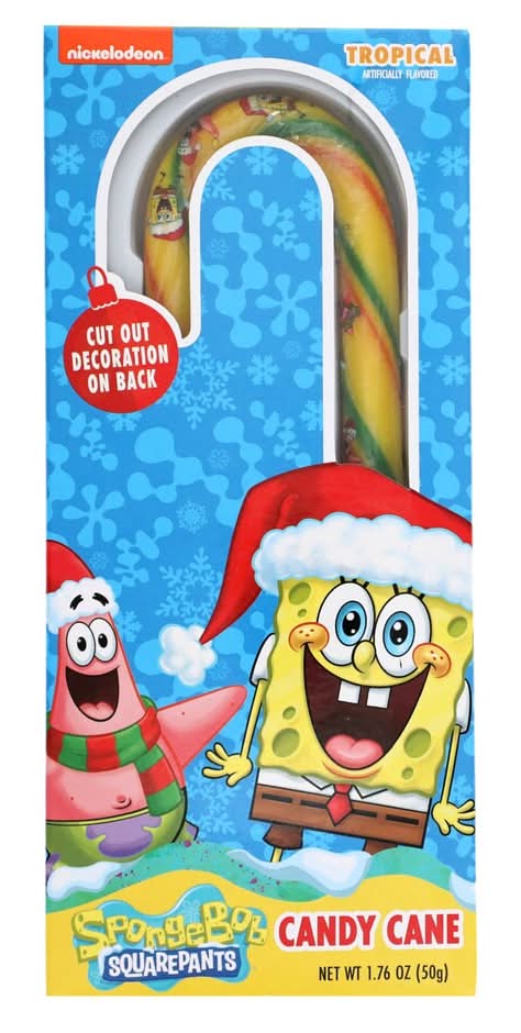 SpongeBob SquarePants Jumbo Tropical Christmas Candy Cane (1.76 oz)