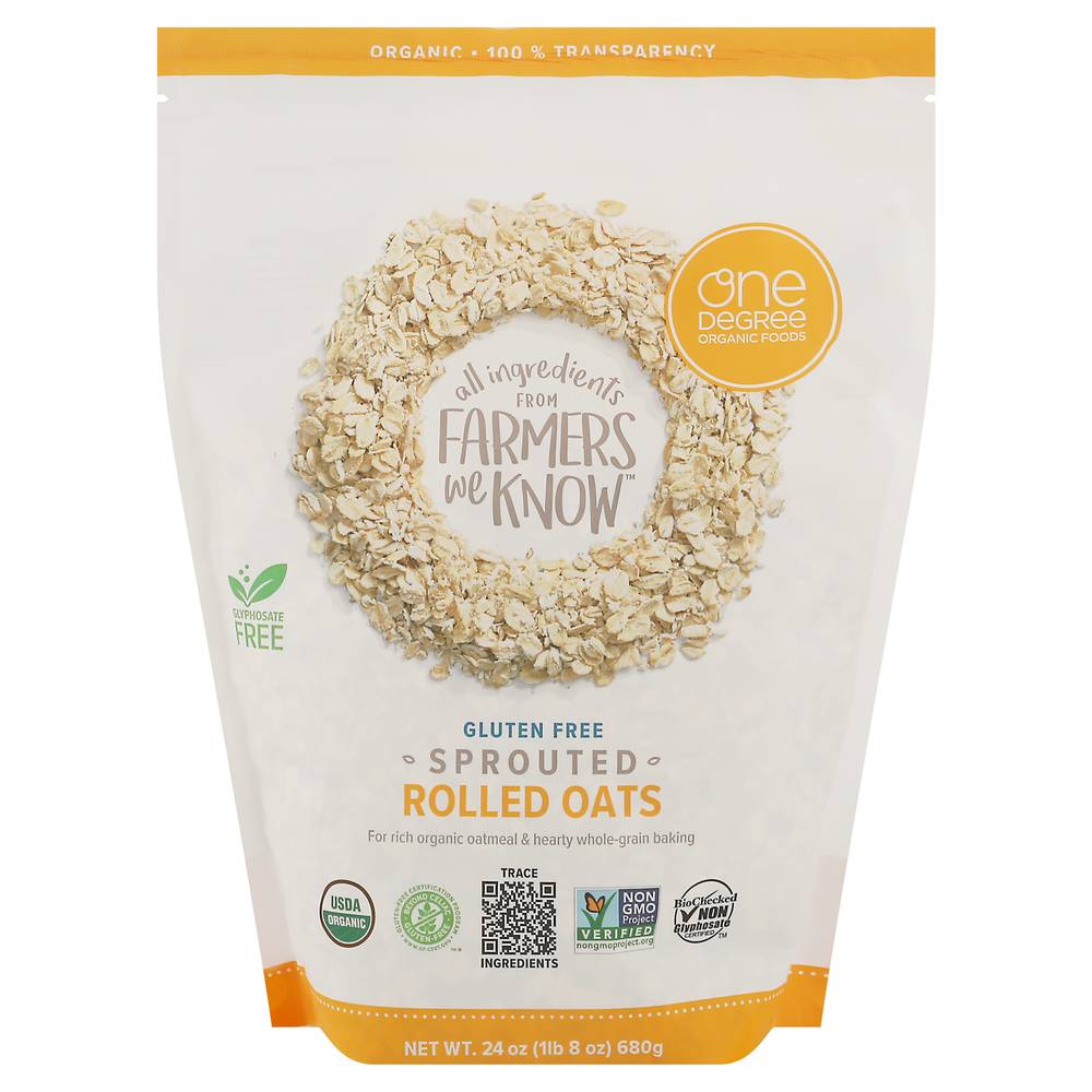 One Degree Organic Foods Sprouted Rolled Oats (24 oz)