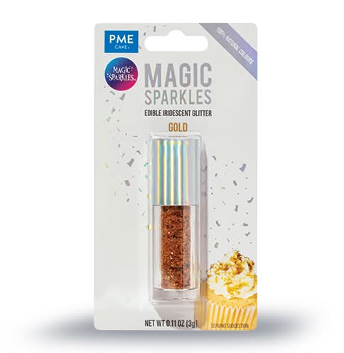 Paillettes alimentaires dorées