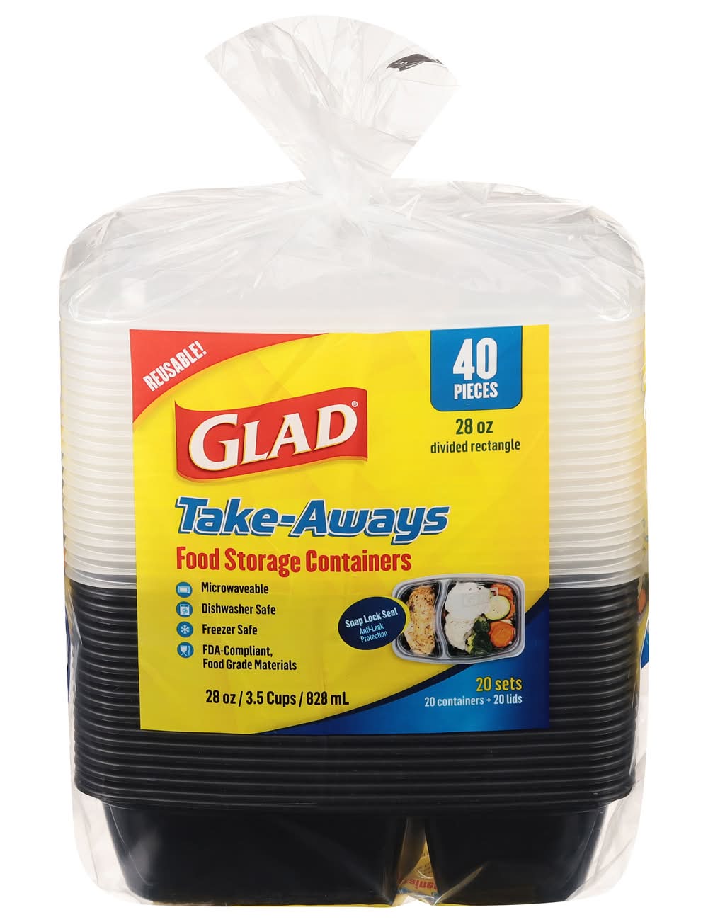 Glad Take-Aways Food Storage Containers (40 ct)