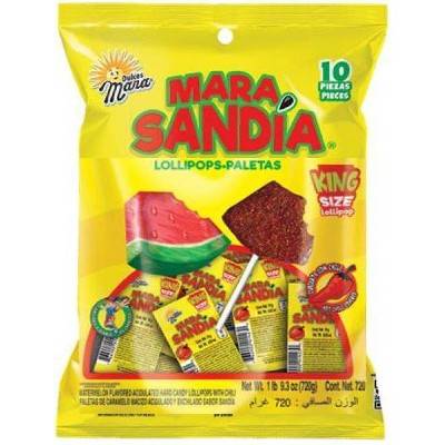 Mara Dulces Mara King Size Sandia Candy Variety pack, Watermelon (2.53 oz, 10 ct)