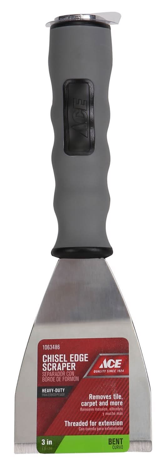ACE 3 In. W Steel Bent Chisel Scraper