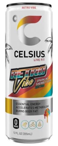 Celsius Live Fit Zero Sugar Sparkling Energy Drink, Sherbet Slush (12 fl oz)