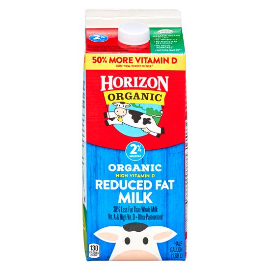 Horizon Organic 2% Reduced Fat Milk 1/2 Gallon