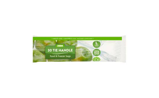 ASDA Tie Handle Food & Freezer Bags Large 30pk