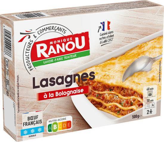Lasagnes à la bolognaise - monique ranou - 500g